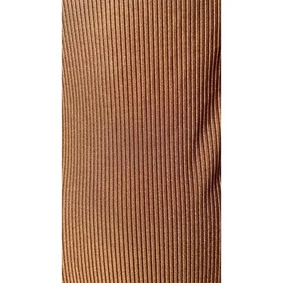 Aerie Brown ribbed one piece beach swimsuit scoop back Small New - Picture 3 of 4